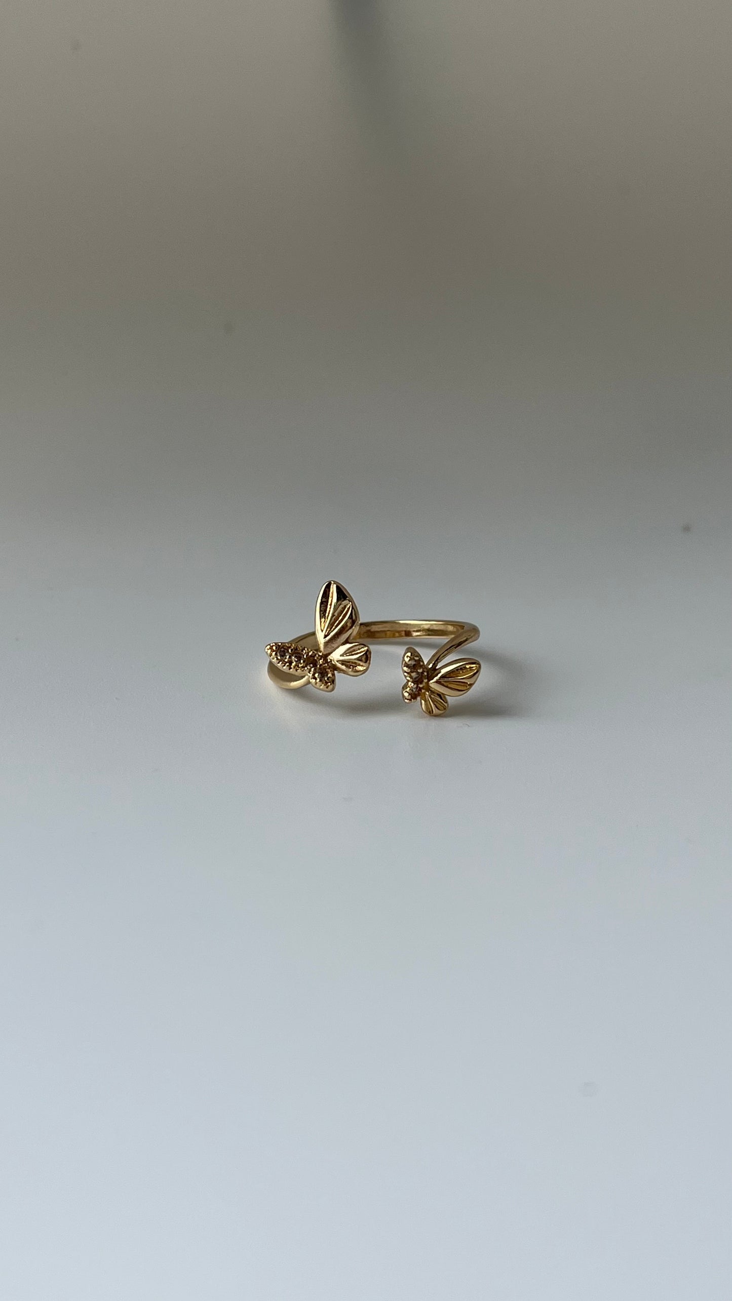 Minimalistic Twin Butterfly Ring