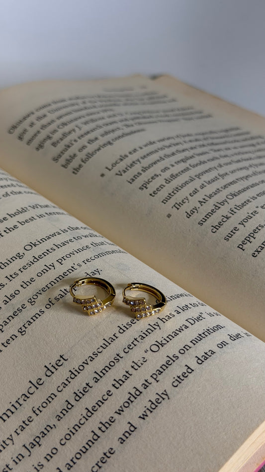 Minimal Flower Gold Earrings C