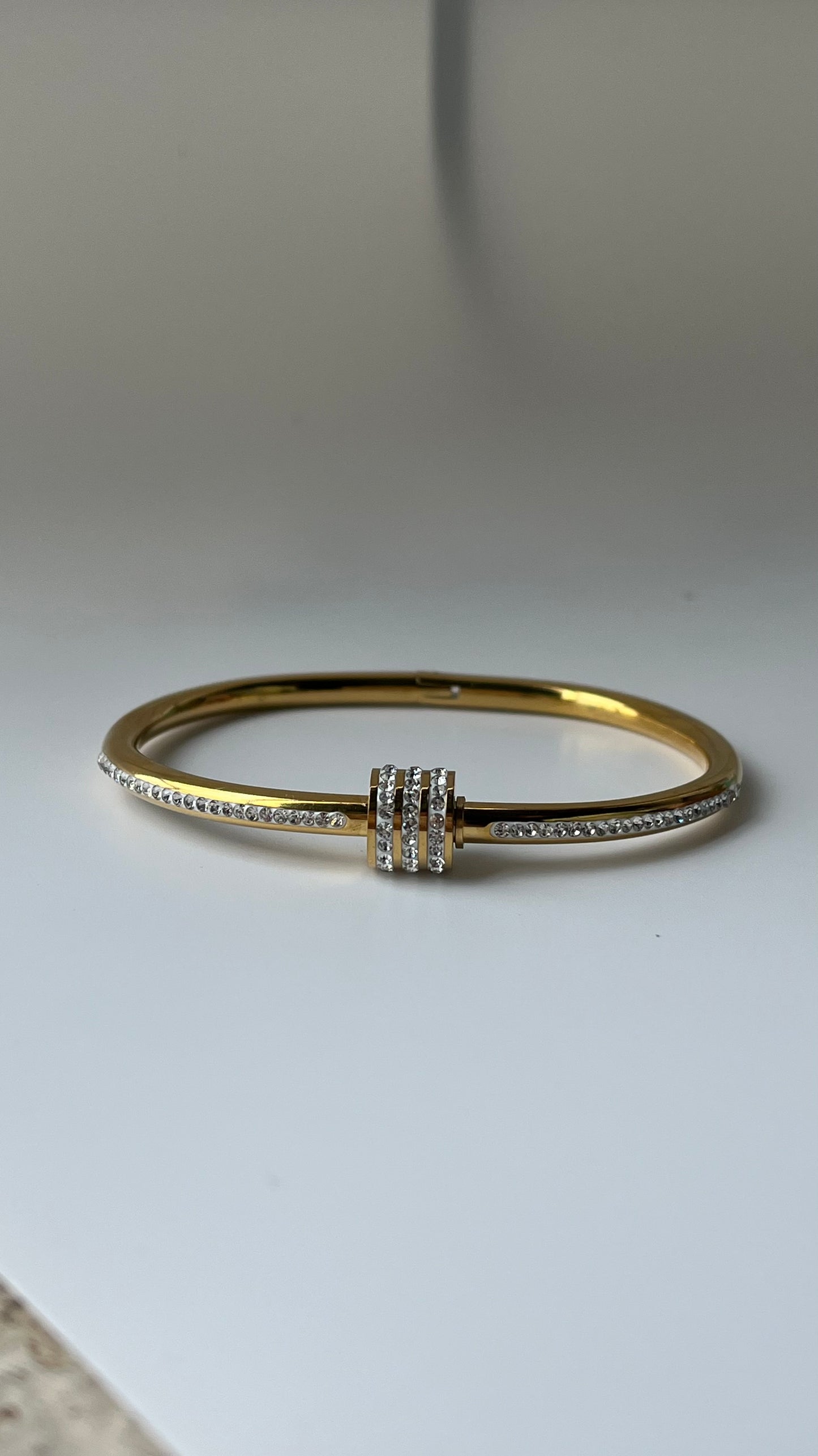 Lock Open Crystal Studded Bracelet