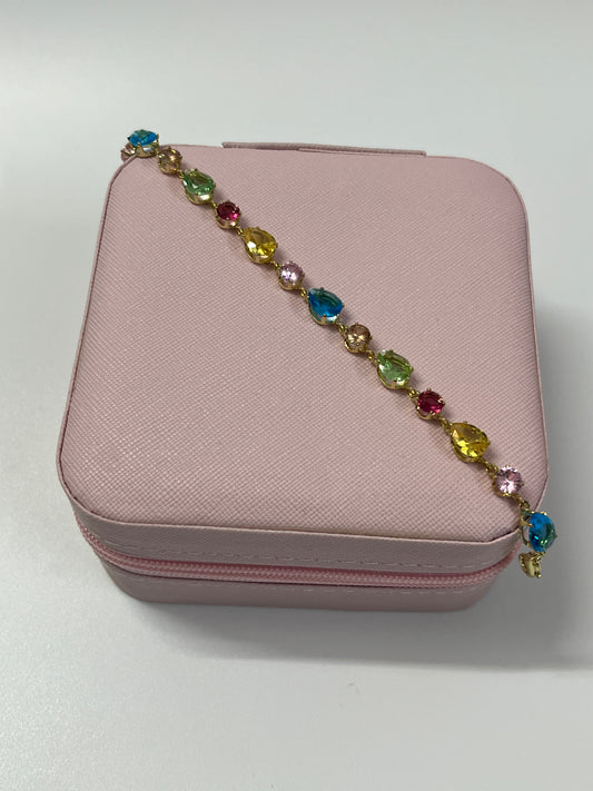 Rainbow Leaf Tennis Bracelet