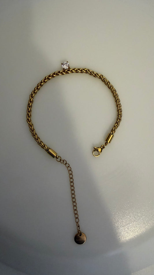 Single diamond Chain Bracelet