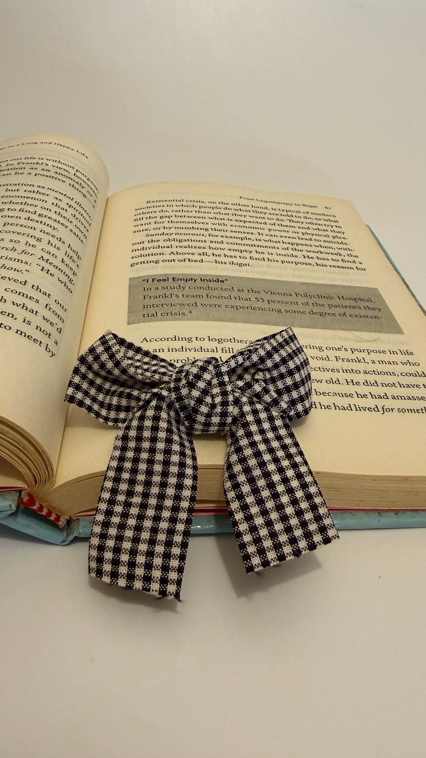 Pastel gingham bow clips (pack of 5)
