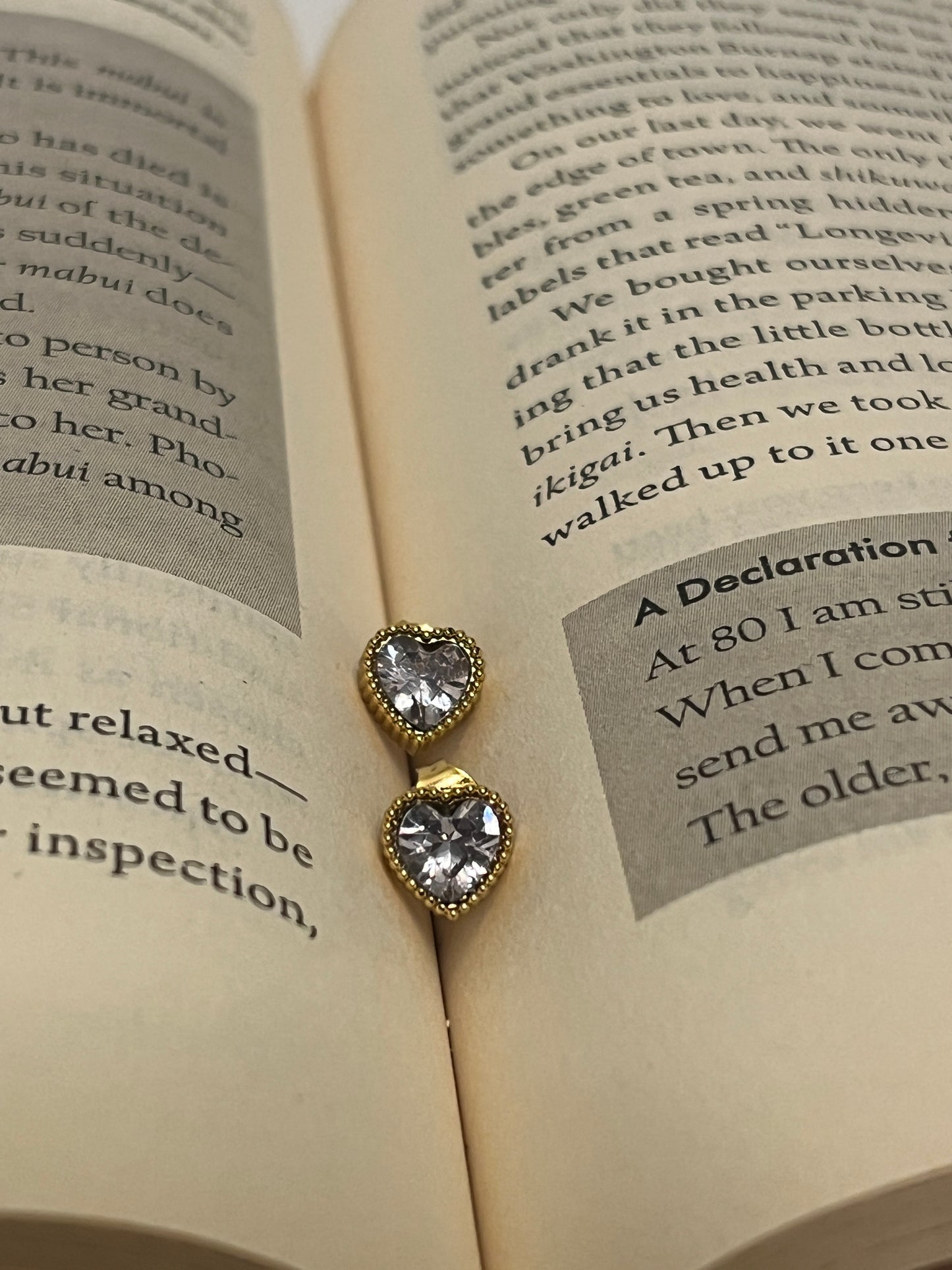Minimal Heart Shaped Gold Studded Earrings L