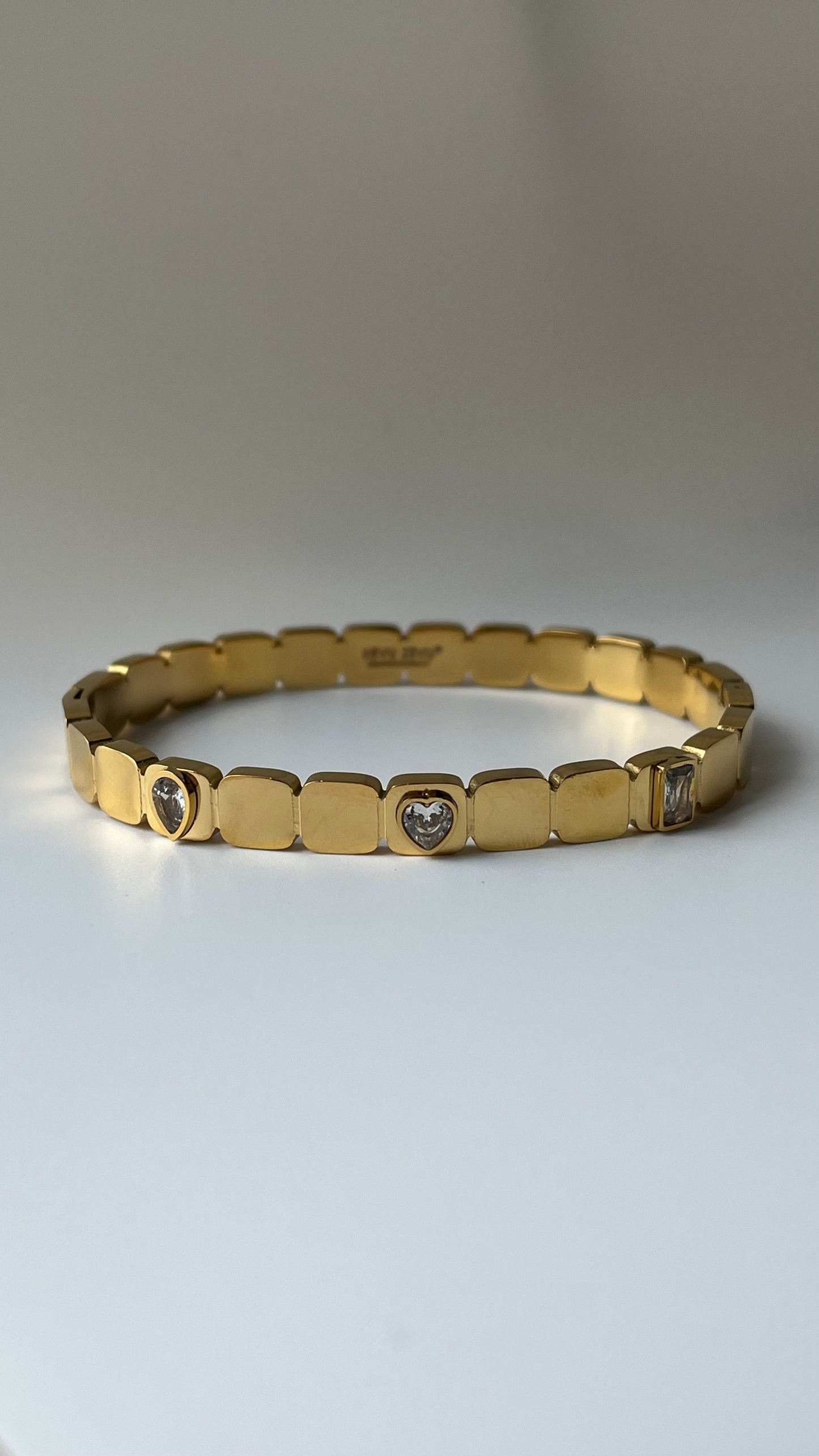 Heart Crystal Studded Bracelet