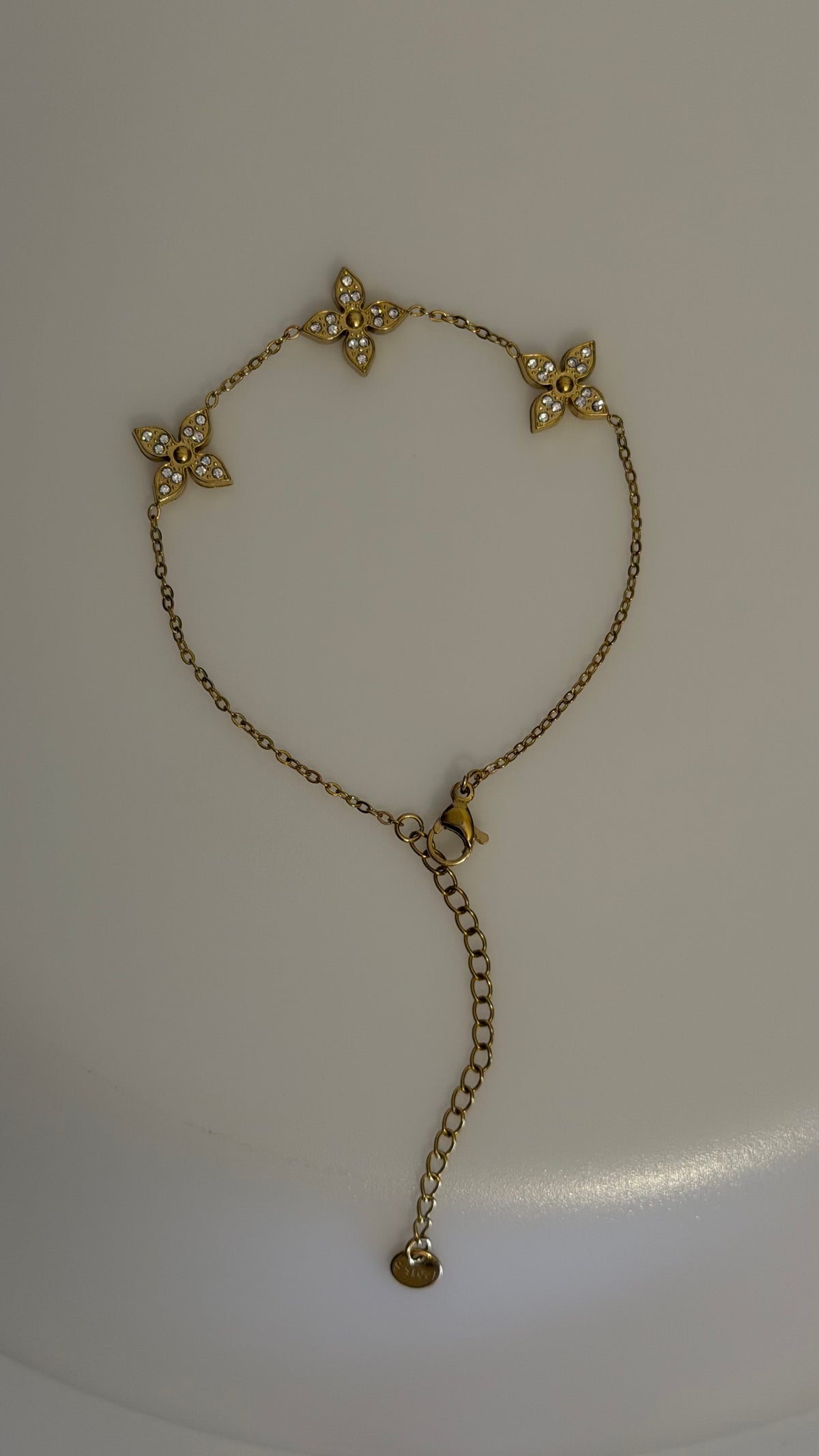 Flower crystal Chain Bracelet