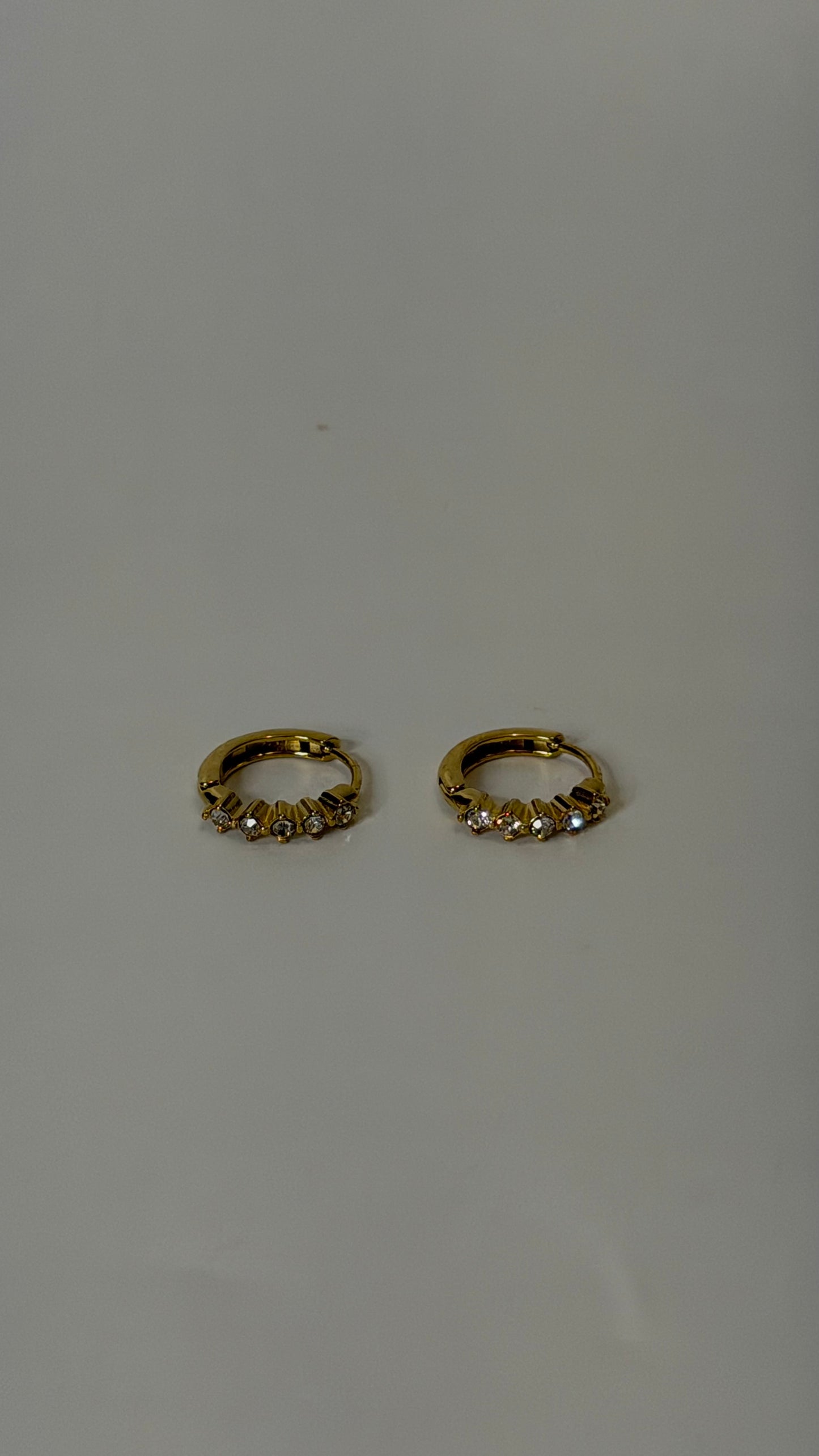Minimal studded shaped Diamond Gold Studded Earrings P