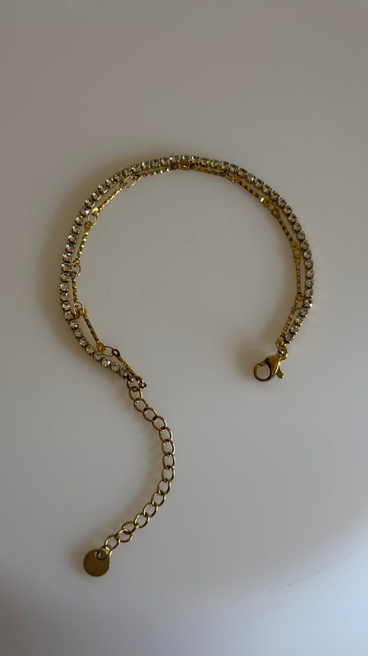 Dual stud Chain Bracelet