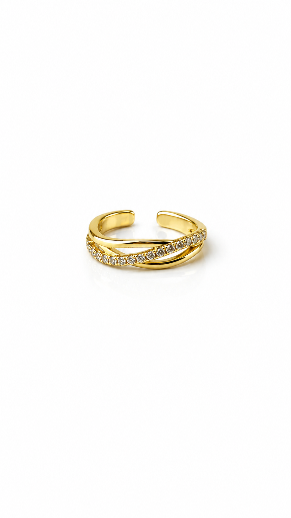 Adjustable Gold-Plated Statement Ring