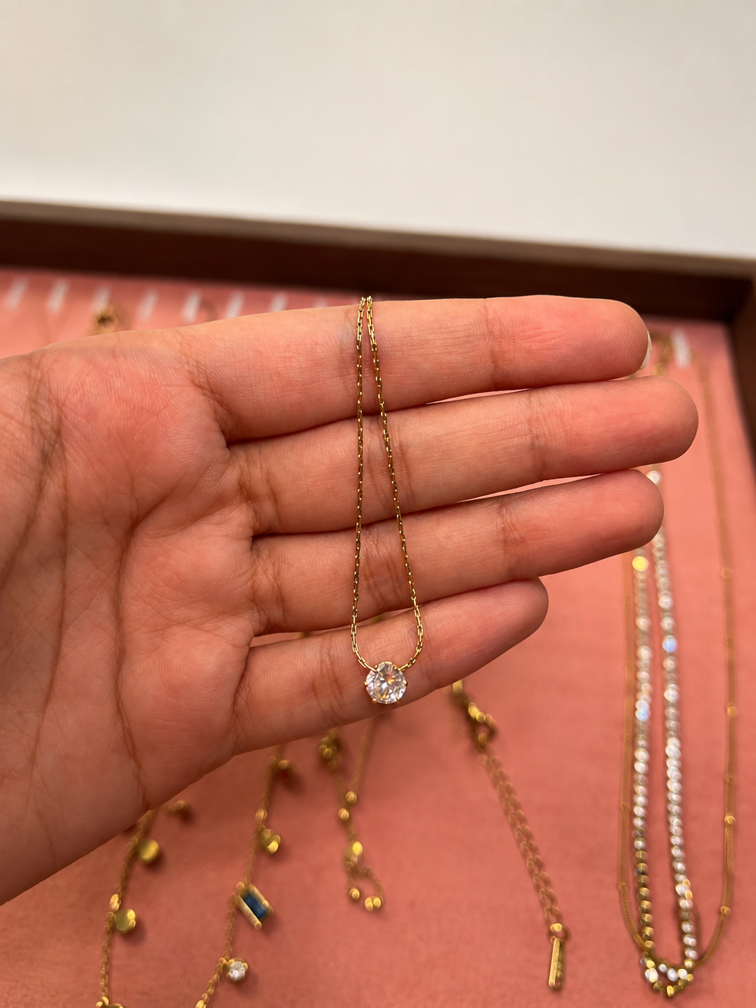 Aurora Solitaire Pendant Necklace