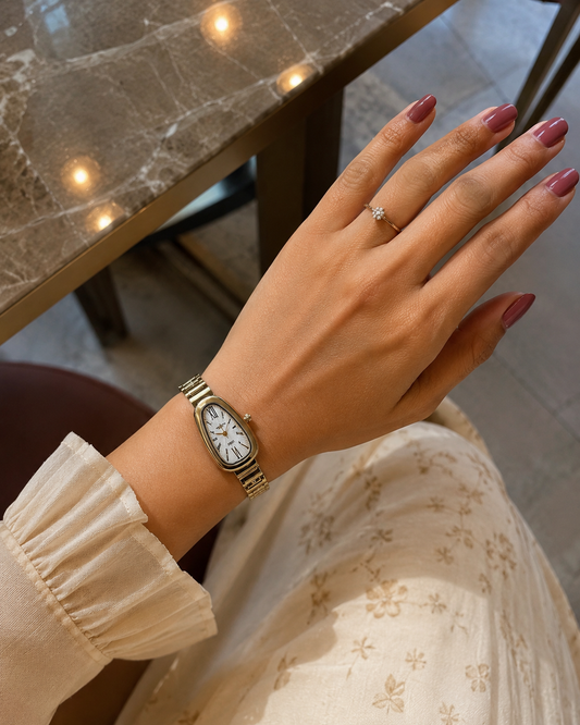 Golden Oval Watch