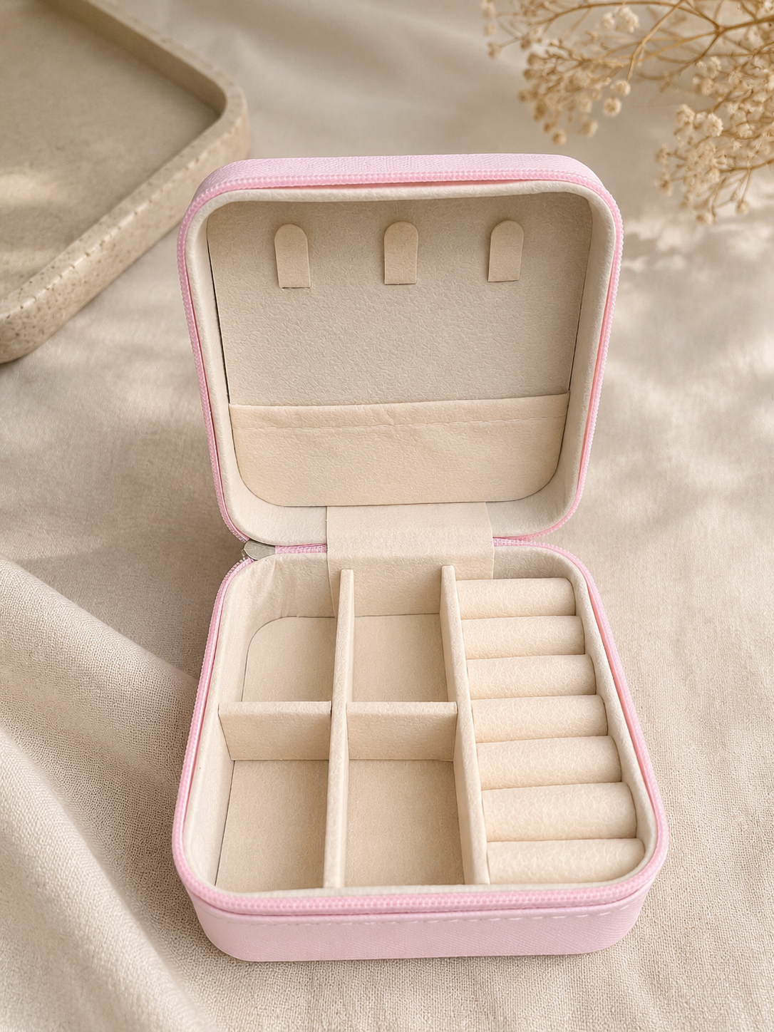 Travel Jewelry Box - Baby Pink
