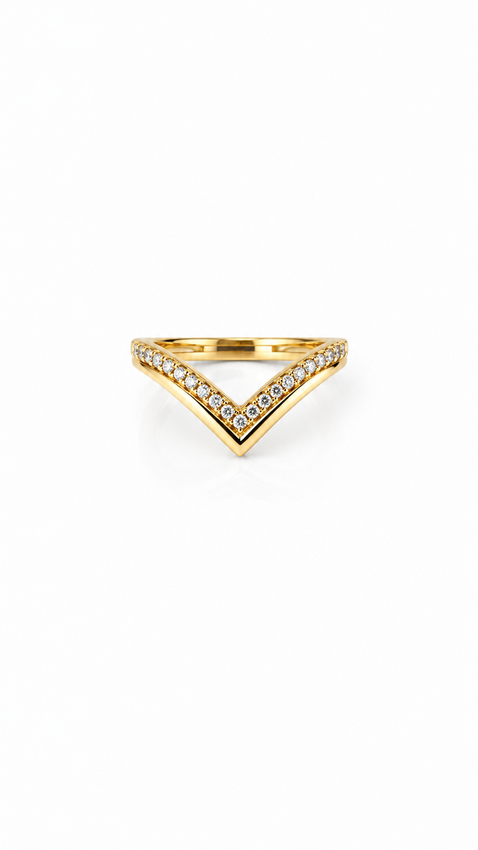 Adjustable Heart Shaped Gold-Plated Statement Rings