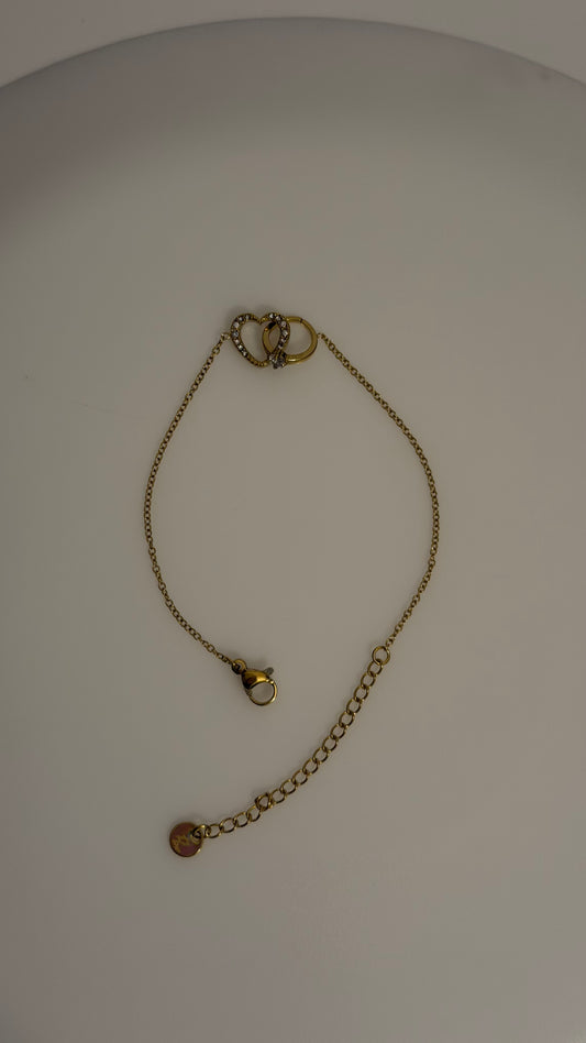 Heart Ring Chain Bracelet