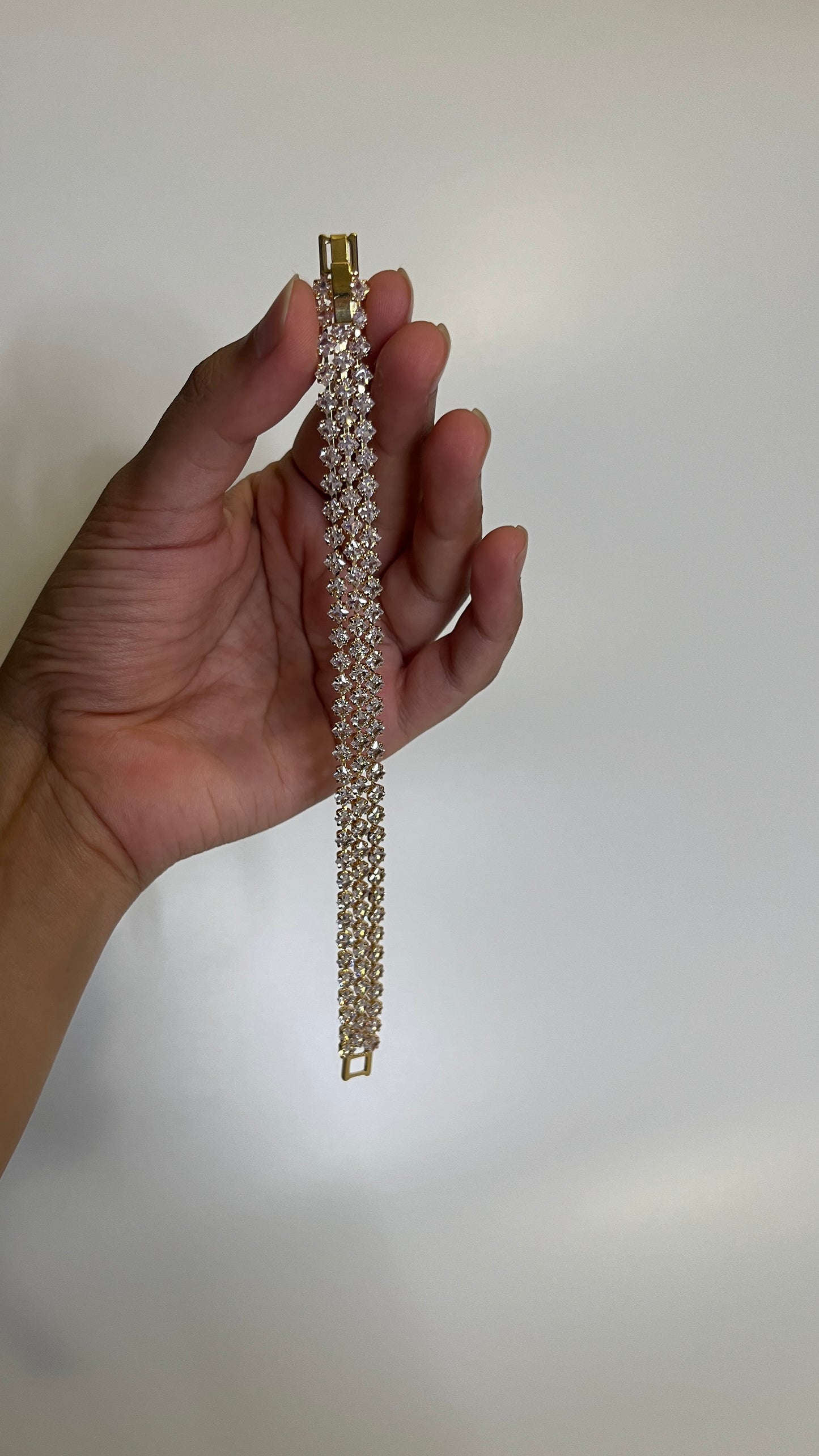 Triple layered Crystal Bracelet