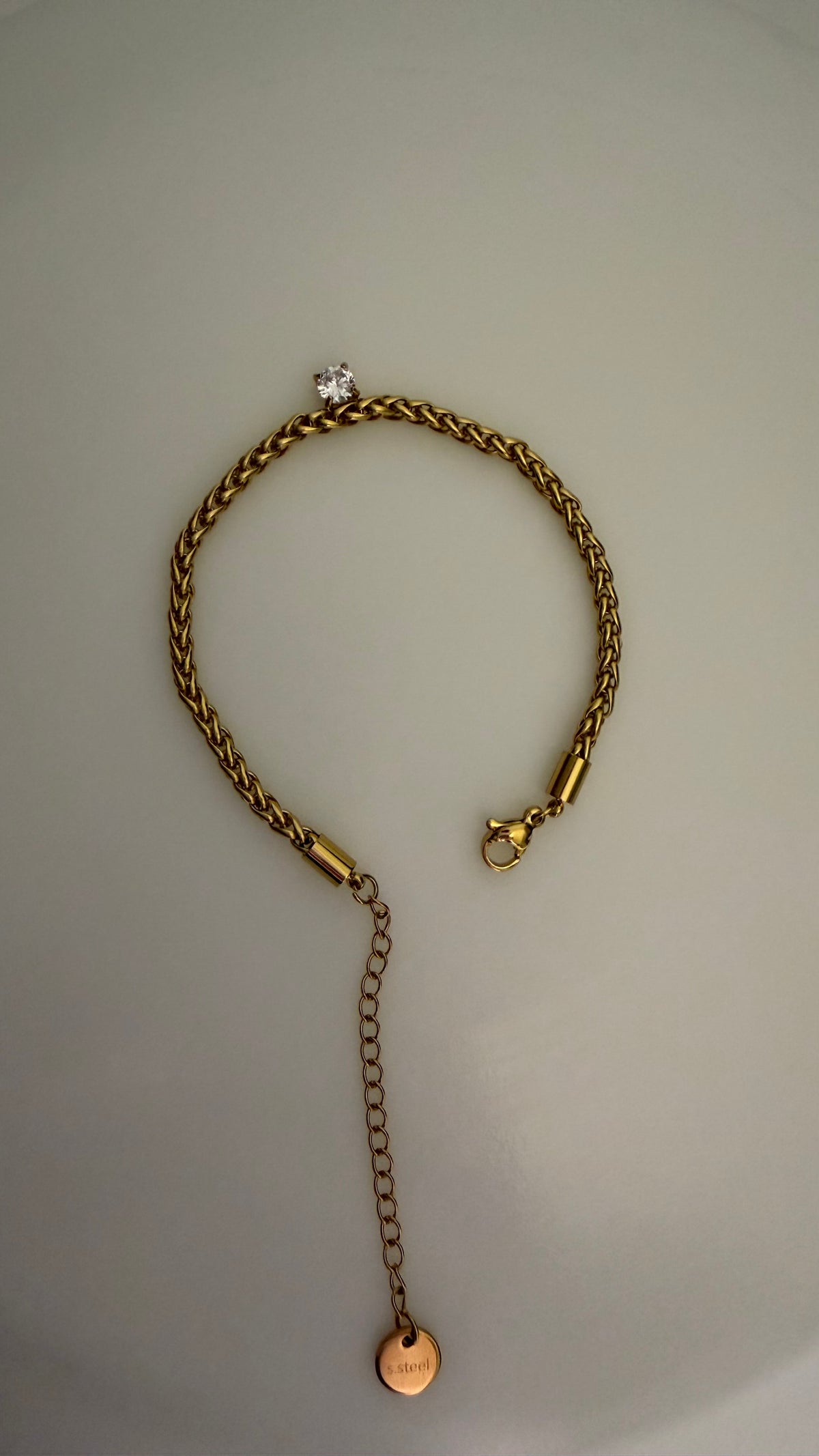 Single diamond Chain Bracelet