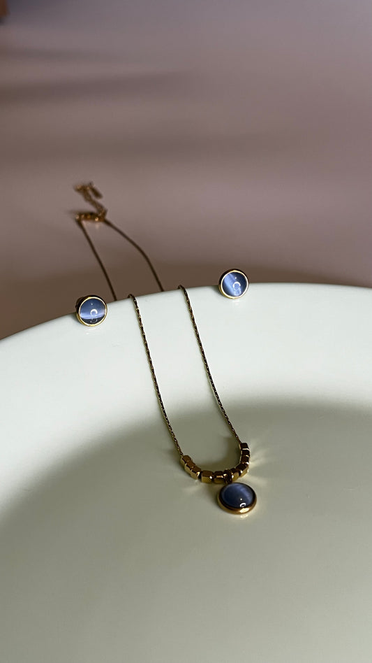 Blue Cat's Eye Set