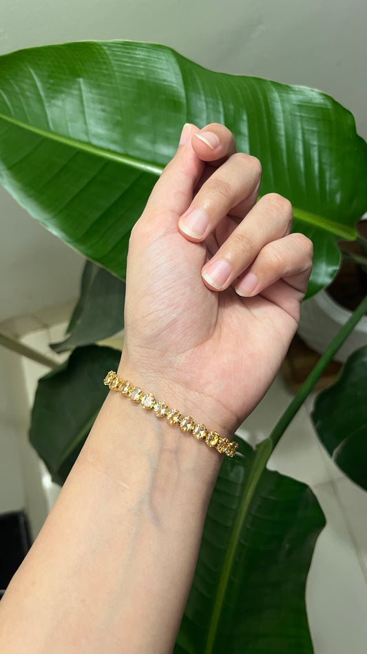 Golden Brown Crystal Bracelet
