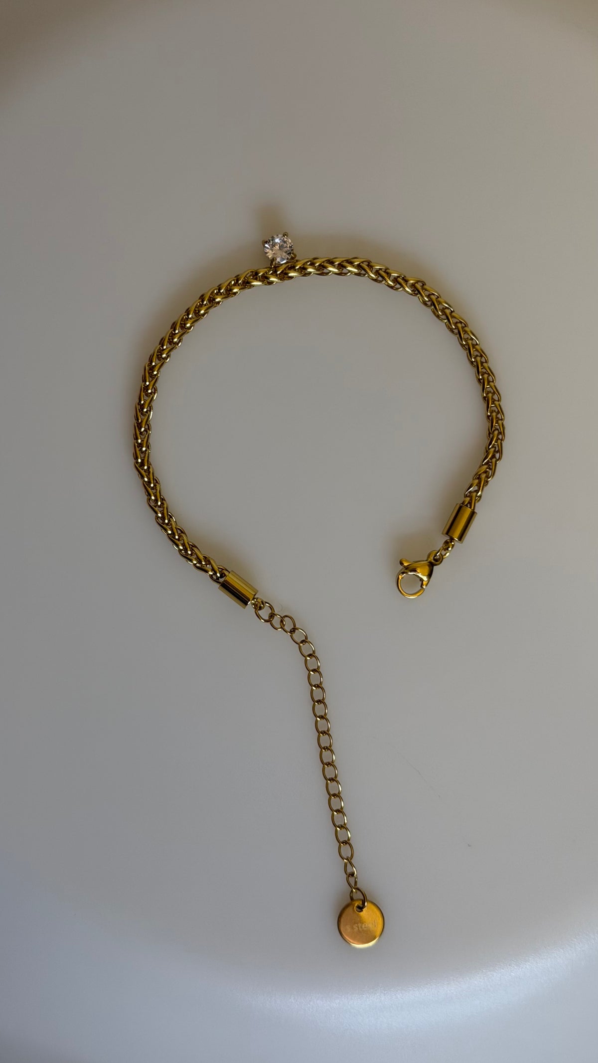 Single diamond Chain Bracelet