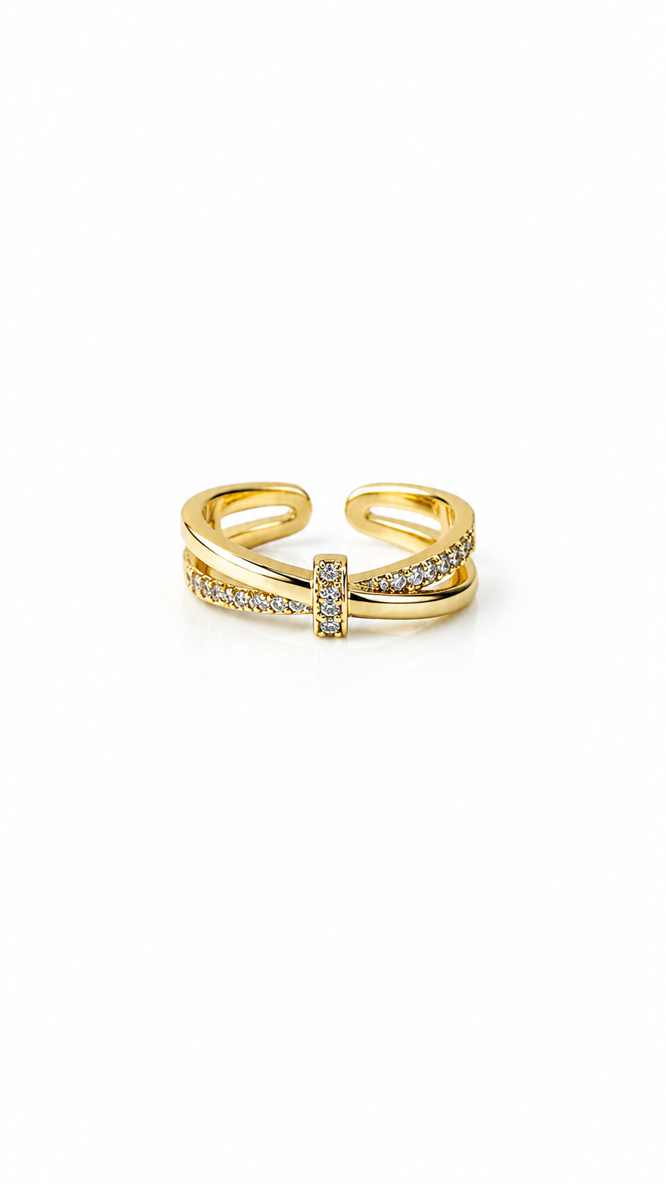 Adjustable Gold-Plated Statement Ring
