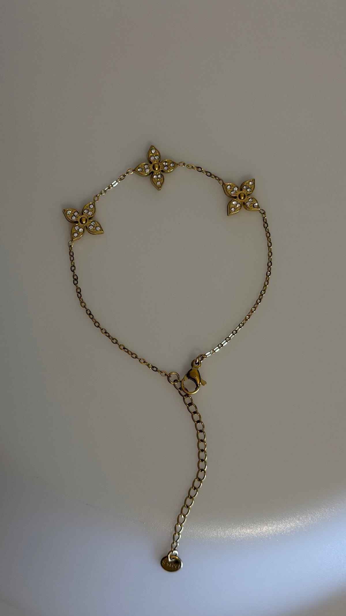 Flower crystal Chain Bracelet