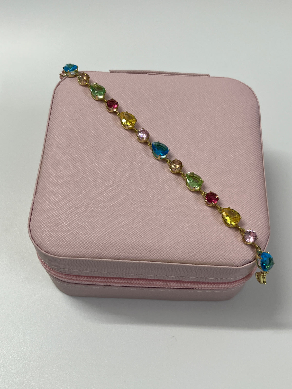Rainbow Leaf Tennis Bracelet