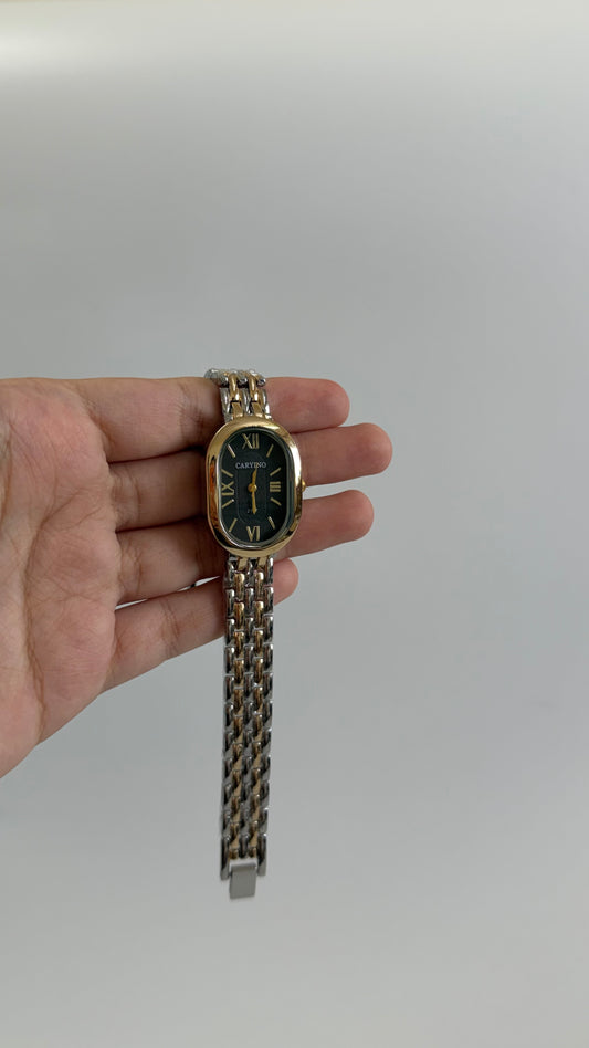 Dual tone black watch