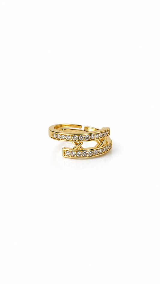 Adjustable Gold-Plated Statement Ring