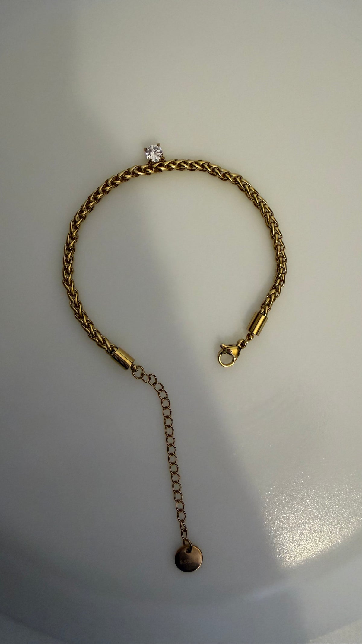Single diamond Chain Bracelet