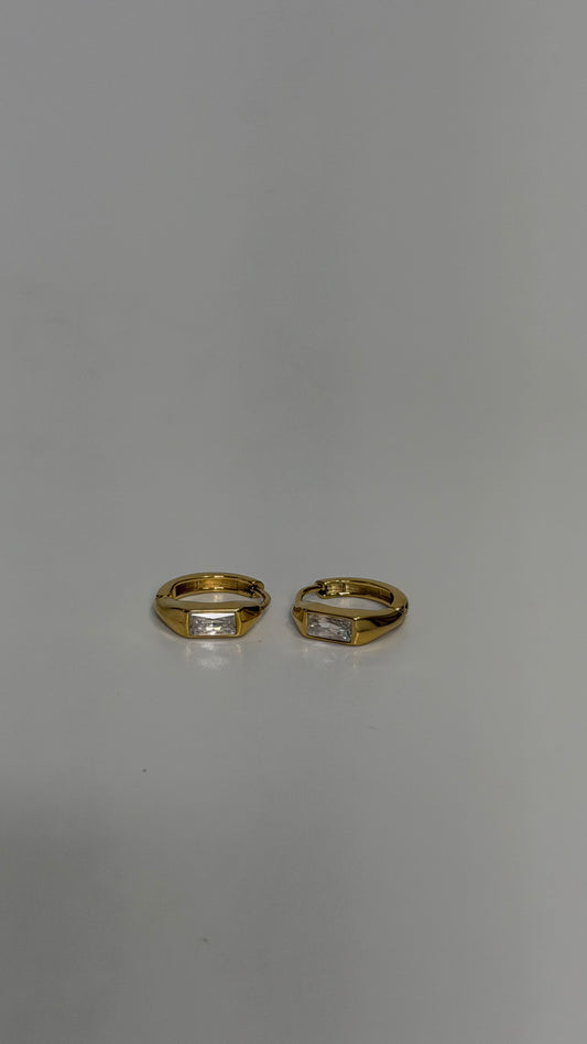 Minimal Gold Studded Earrings J