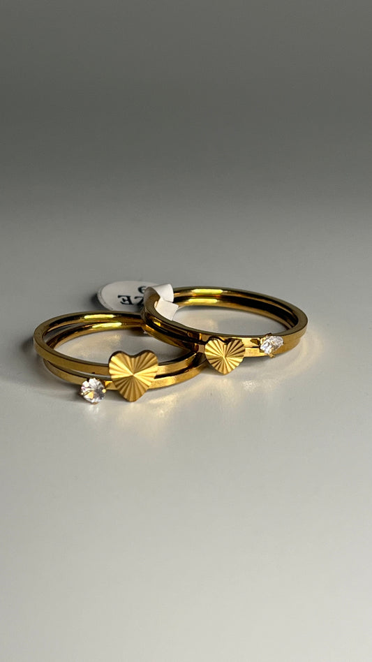 Heart Studded Ring size 9