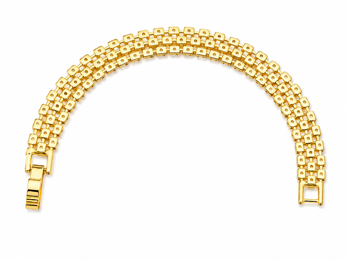 Triple Layered Crystal Bracelet