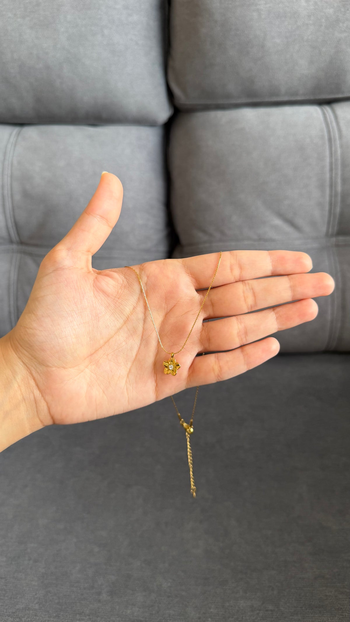 Flower mini necklace A