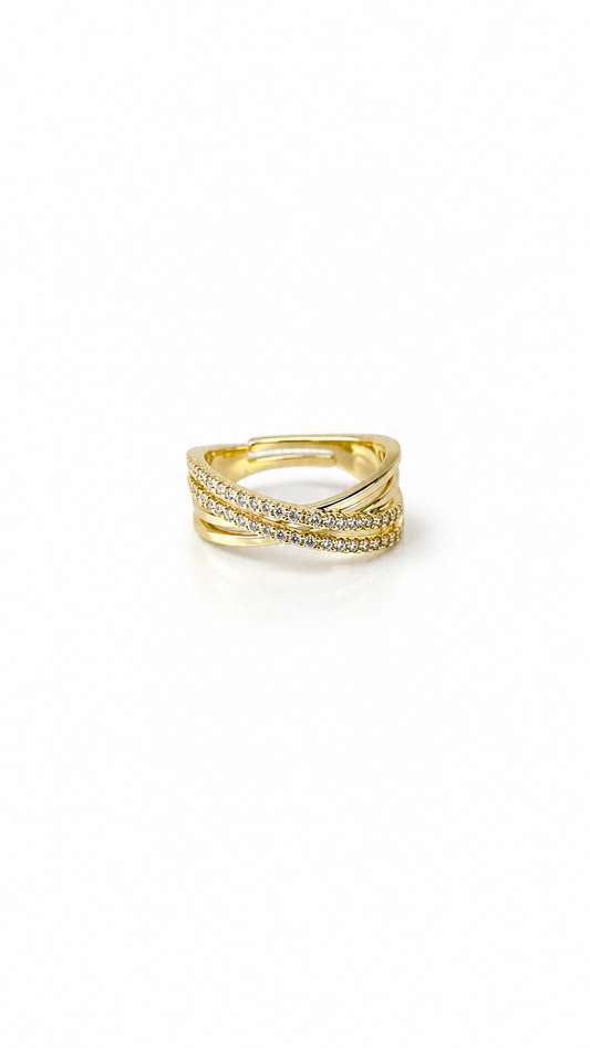 Adjustable Gold-Plated Statement Ring