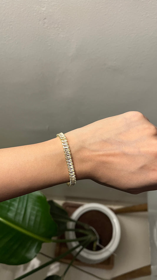 Crystal Gold Tennis Bracelet