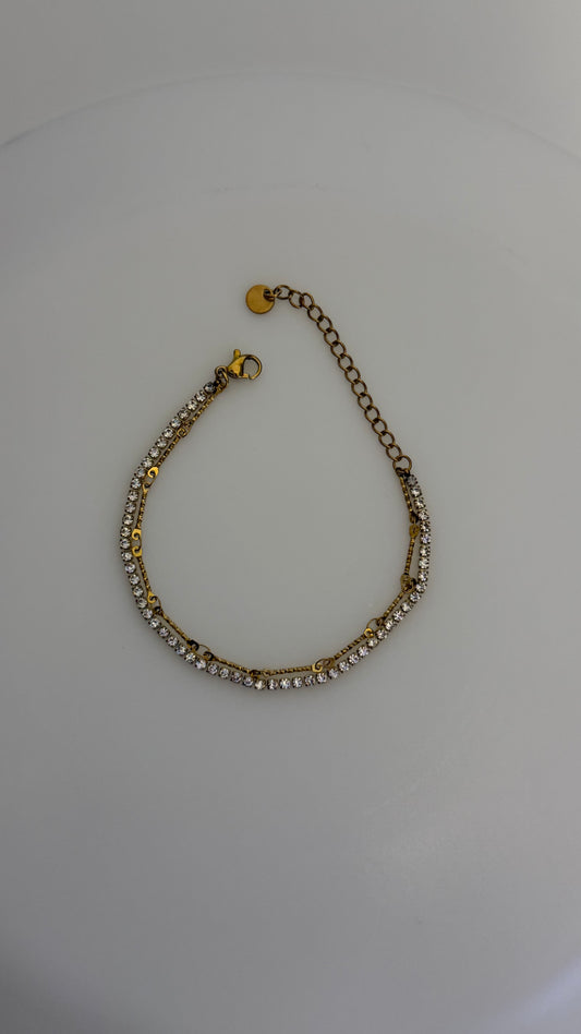 Dual stud Chain Bracelet