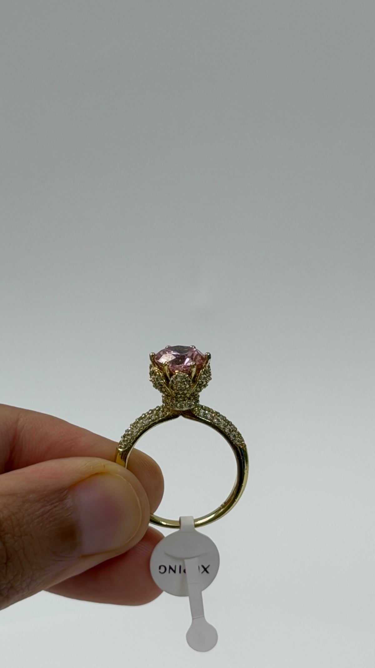 Princess Diamond Pink Ring size 7