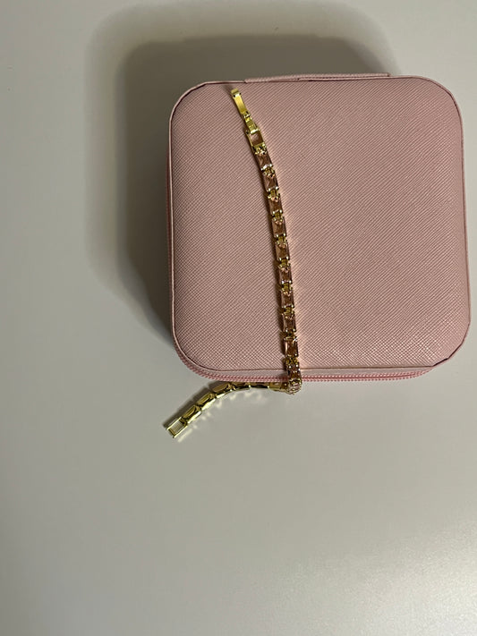Pink Crystal Tennis Bracelet