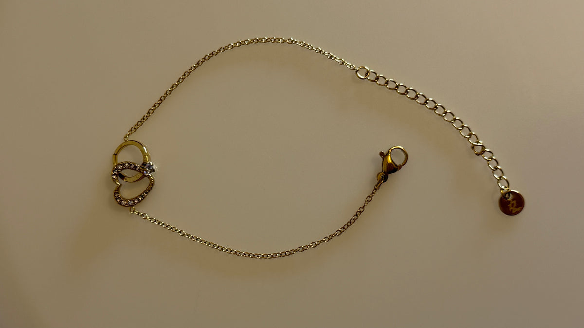 Heart Ring Chain Bracelet