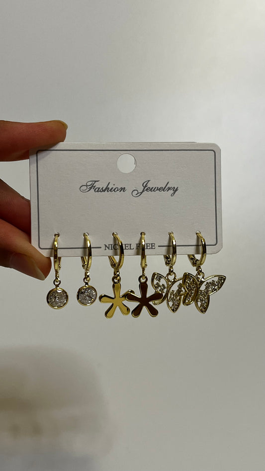 Gold Hoop Earring Set