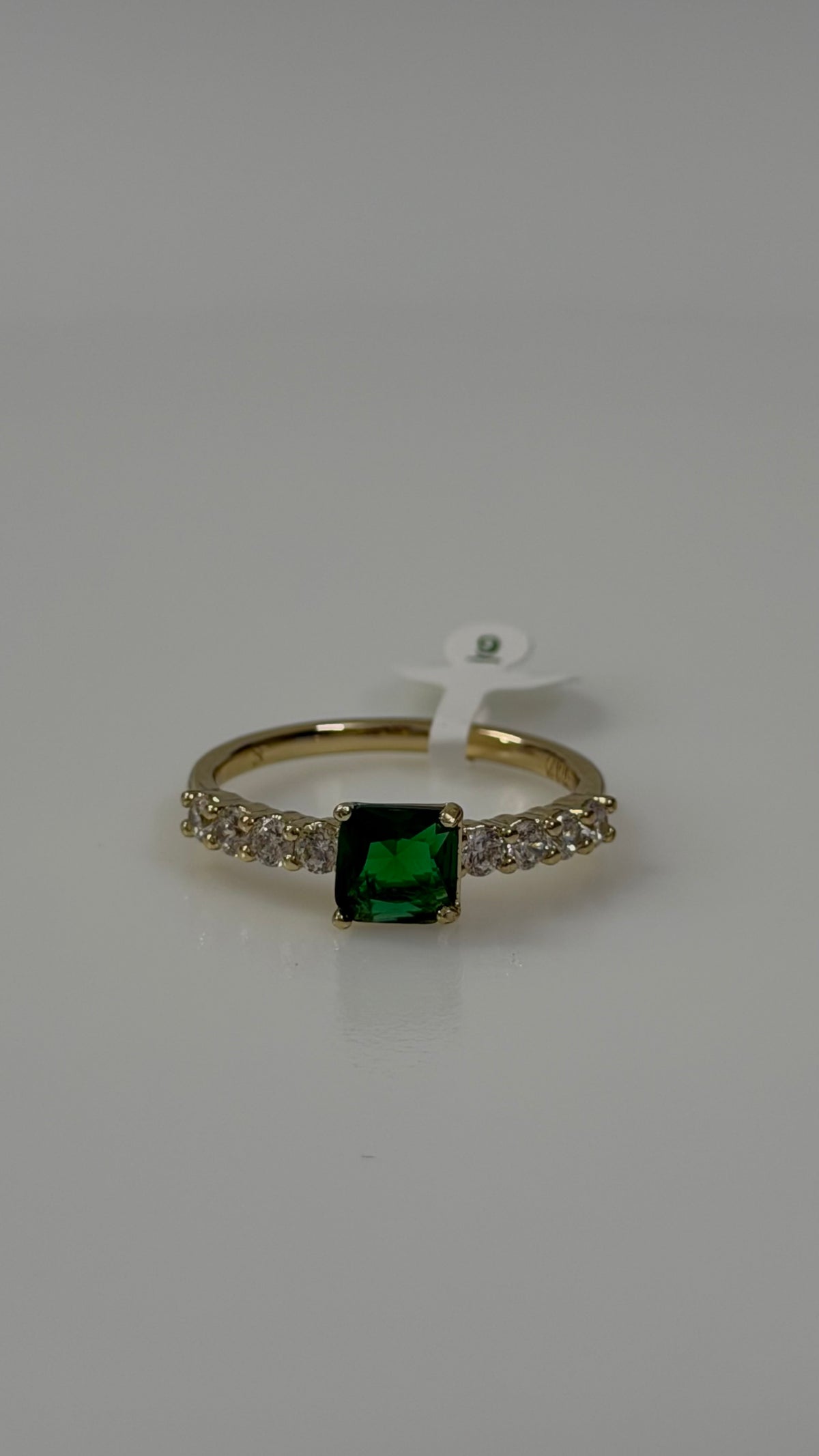Diamond Emerald Green Ring size 9