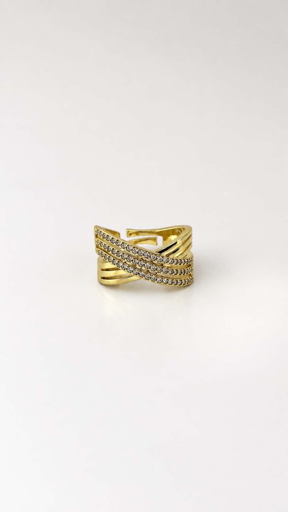 Adjustable Gold-Plated Statement Rings