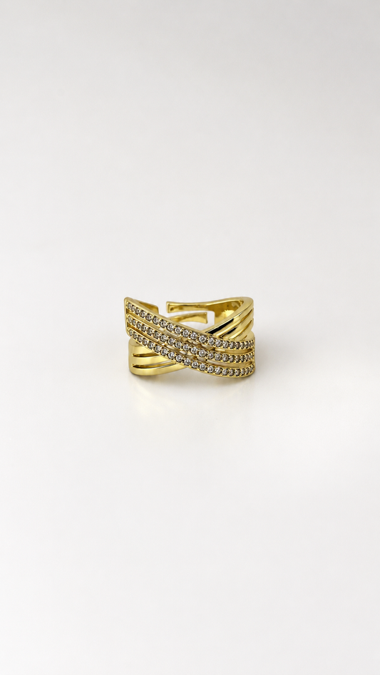 Adjustable Gold-Plated Statement Rings