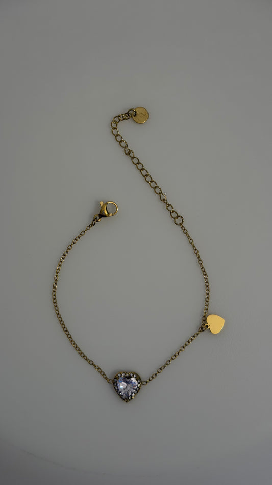 Heart stone Chain Bracelet