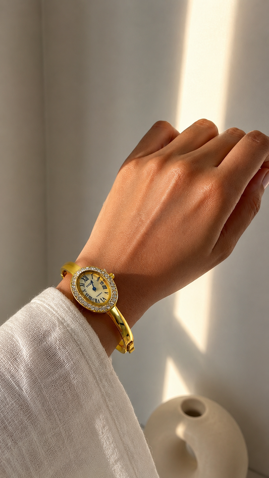 Golden Bangle Watch