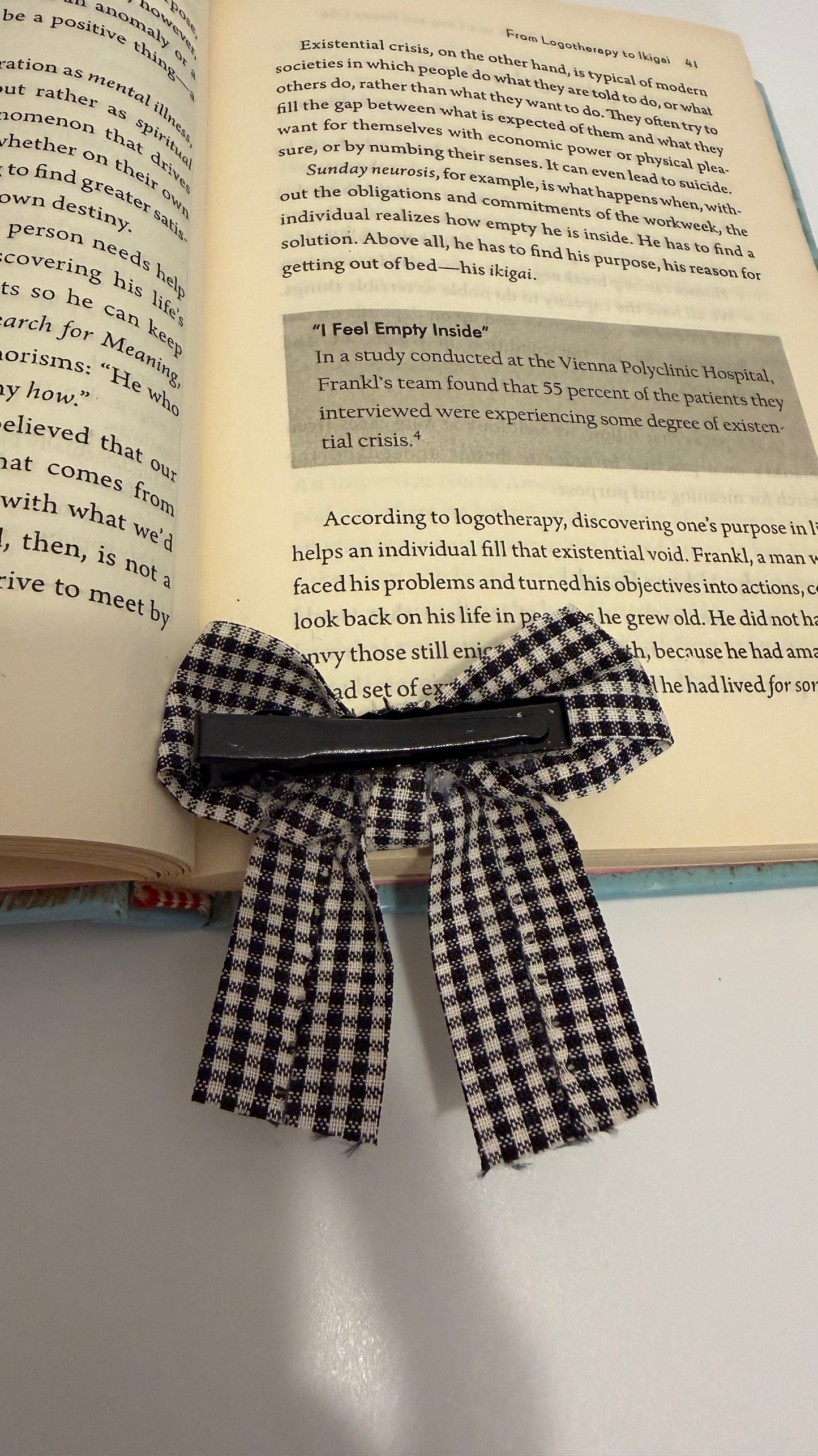 Pastel gingham bow clips (pack of 5)