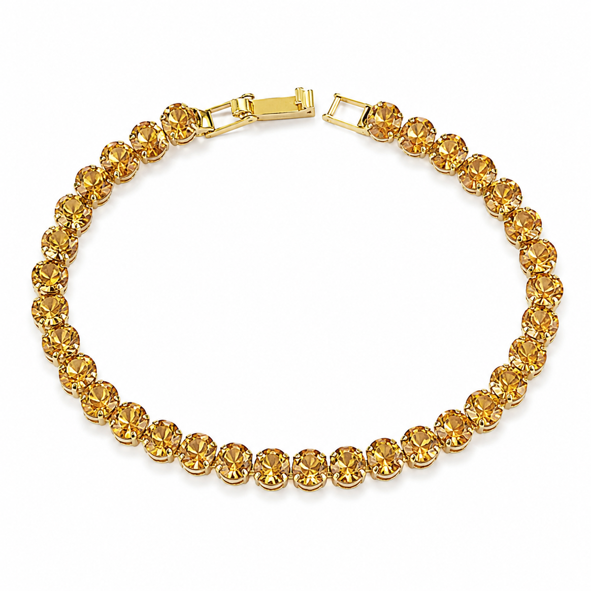 Golden Brown Crystal Bracelet