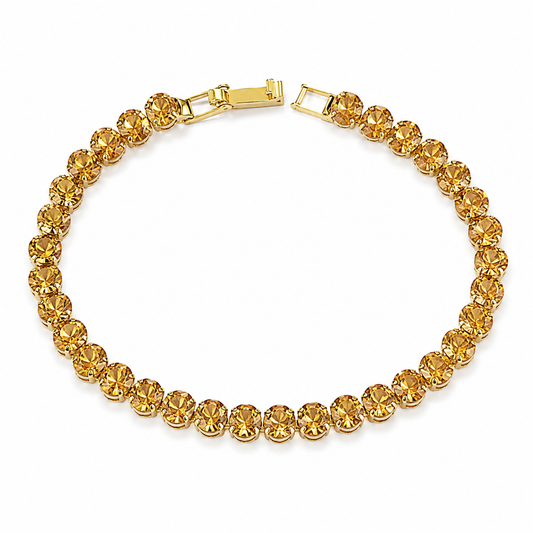 Golden Brown Crystal Bracelet