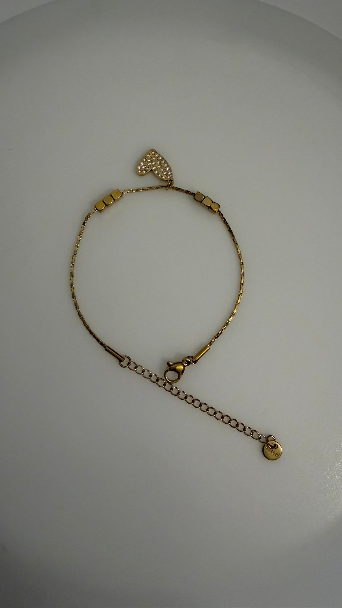 Heart stud Chain Bracelet