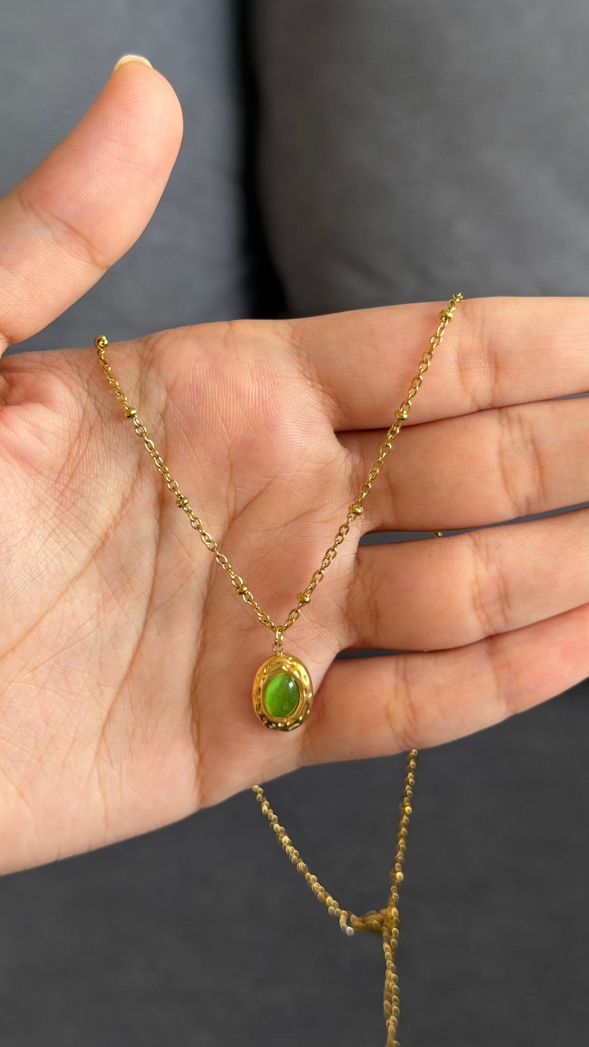 Emerald Green necklace A