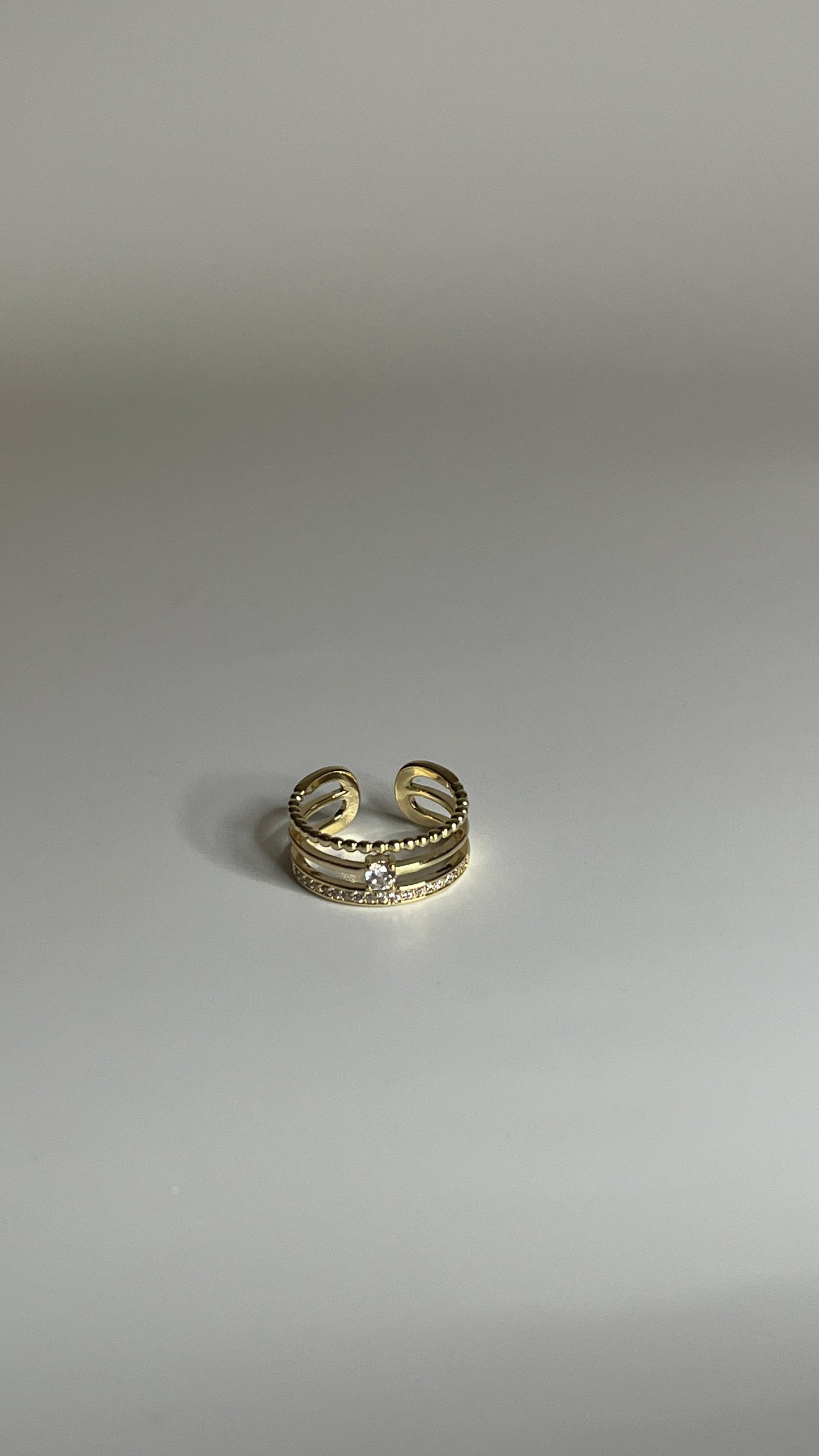 3 layered Dimond Studded Ring